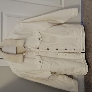 Cream/White denim jacket